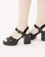 Valentino Fawcette Platform Sandal In Polished Calfskin 100Mm - Image 8